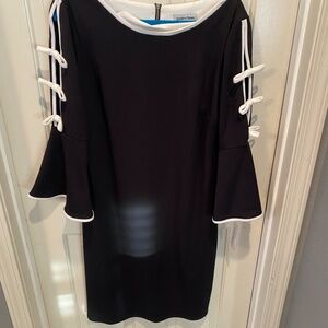 Shelby and Palmer Black and White Cocktail Dress